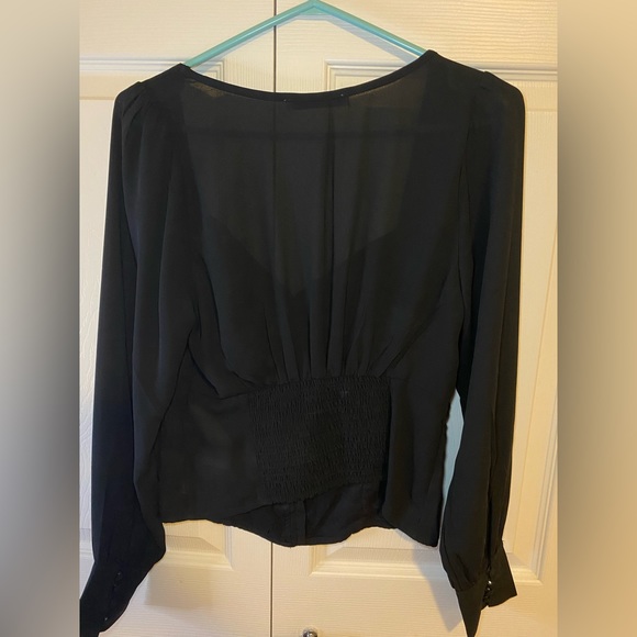 Abercrombie S long sleeve button blouse - Picture 2 of 4